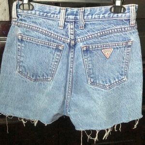 High waisted jean shorts